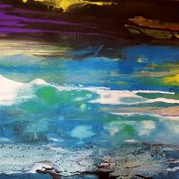 Claudia Pirron - Wenn das Meer den Himmel umarmt, 110 x 140 cm, Acryl, 2020
